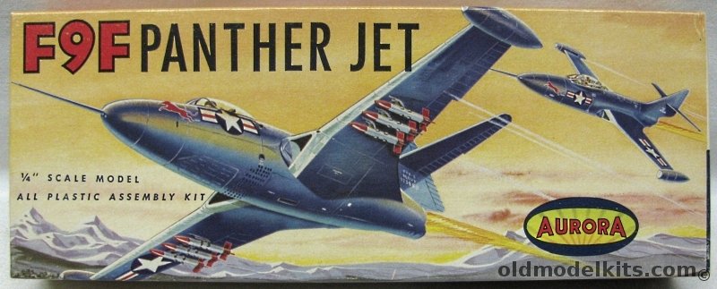 Aurora 1/49 Grumman F9F Panther Jet, 22-79 plastic model kit